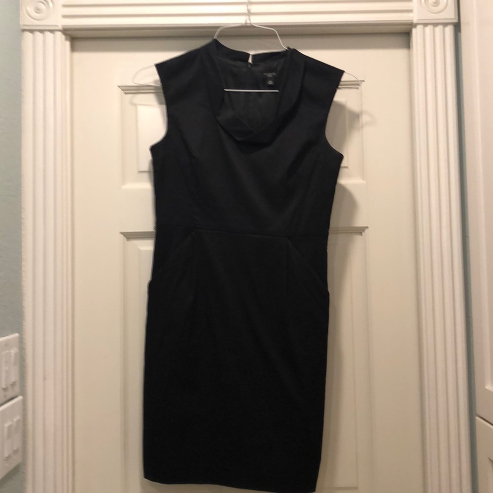 Little black dress sheath with pockets.